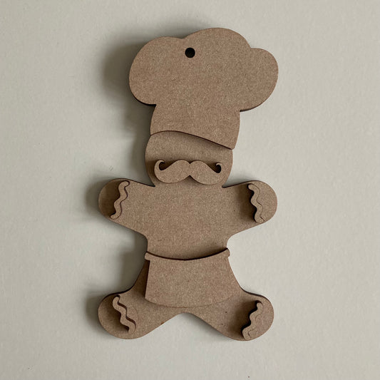 14cm Chef Gingerbread Character