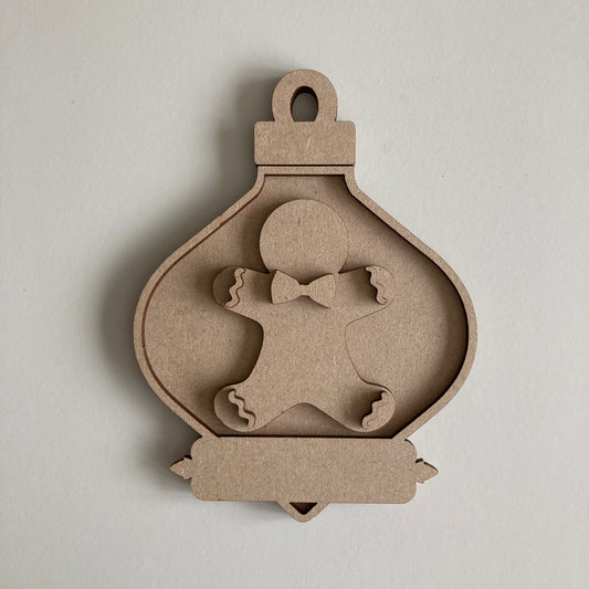 14.5cm Gingerbread Man Fancy Bauble