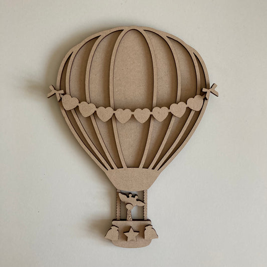 30cm Giraffe In Hot Air Balloon Plaque