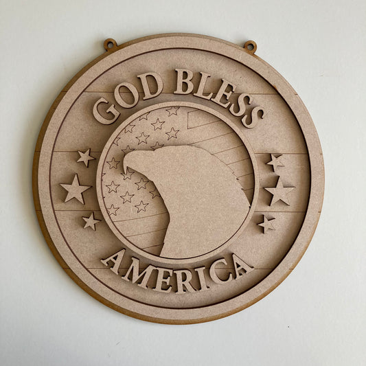 20cm God Bless America Sign