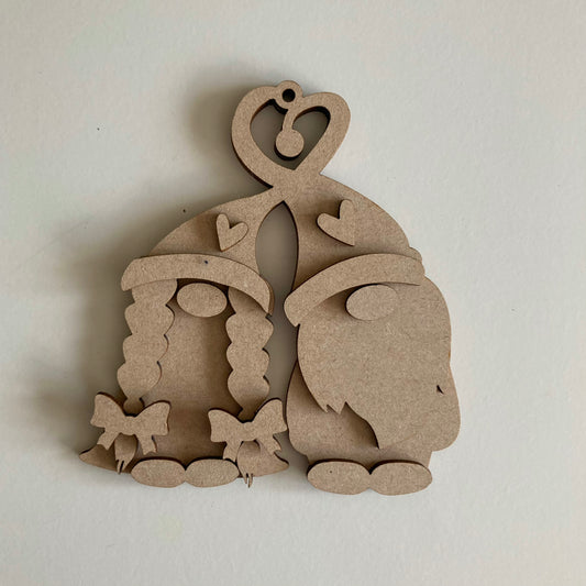 12.5cm Hanging Gonk Couple Decoration