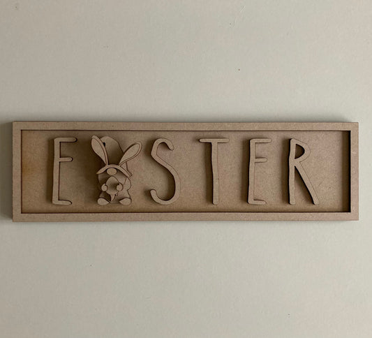30cm Gonk Easter Rectangle Sign