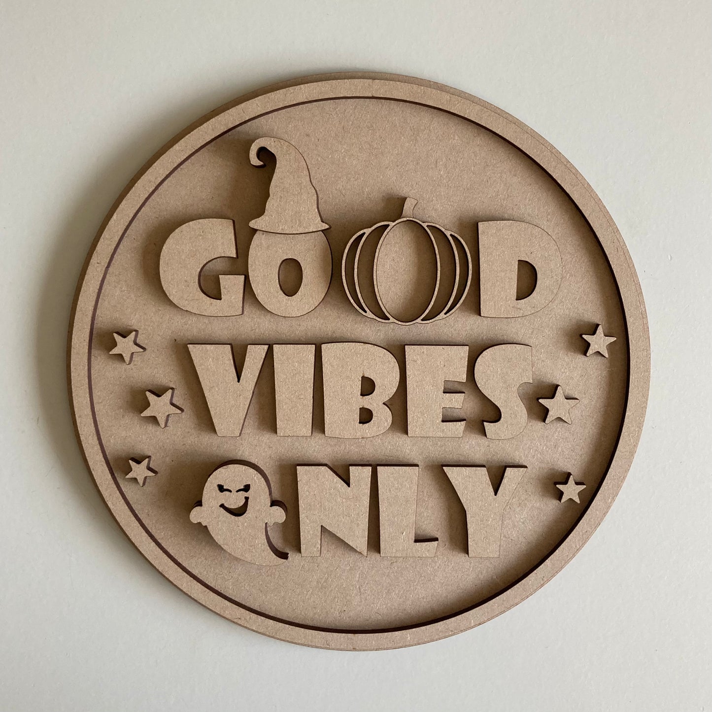 20cm Good Vibes Only Sign