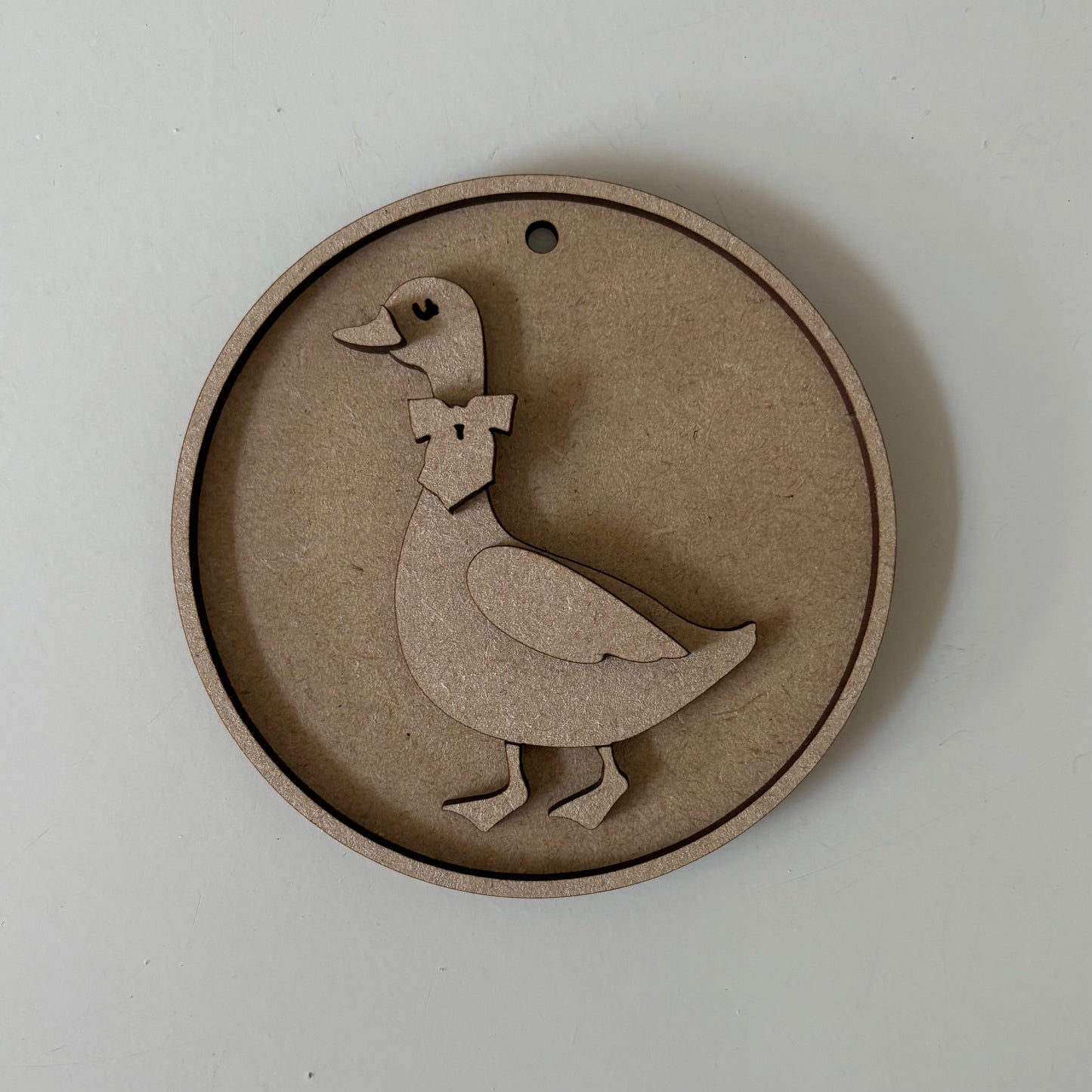 10cm Goose Round Bauble