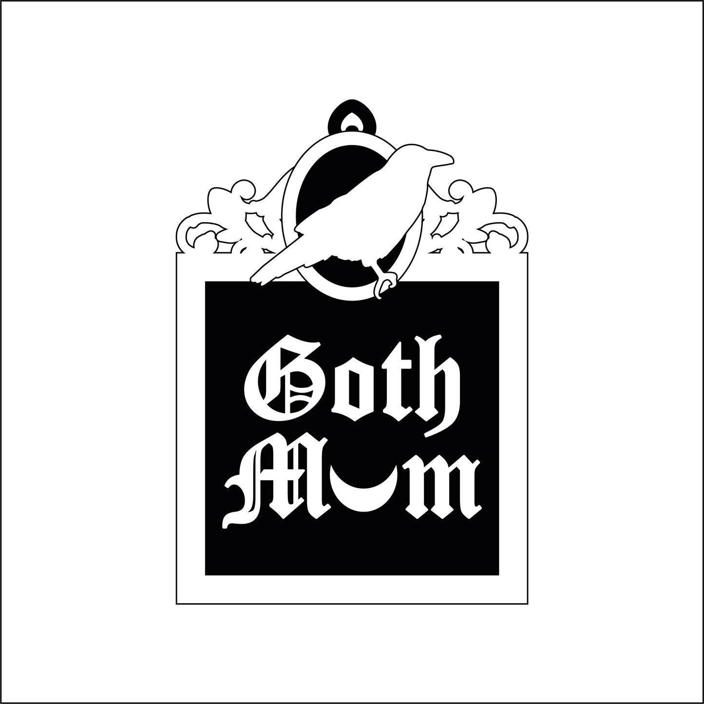 13cm Goth Mum Raven Mini Frame
