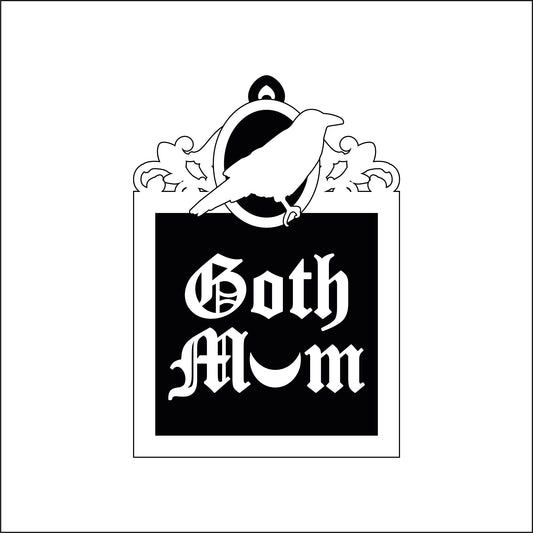 13cm Goth Mum Raven Mini Frame