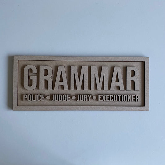 30cm Grammar Sign