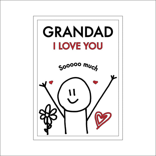 25cm Grandad I Love You So Much Sign