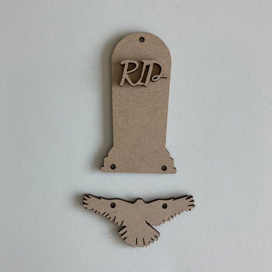 12cm Grave & Crow Dangly Decoration