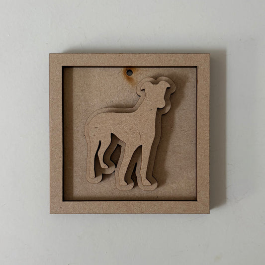 9cm Greyhound Dog Mini Frame