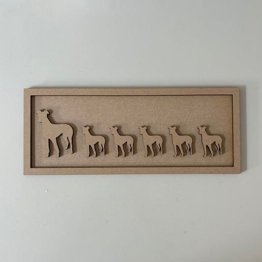 30cm Greyhound Rectangle Sign