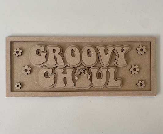 30cm Groovy Ghouls Sign