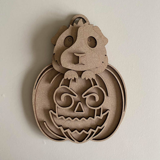 15cm Guinea Pig In Halloween Pumpkin Decoration