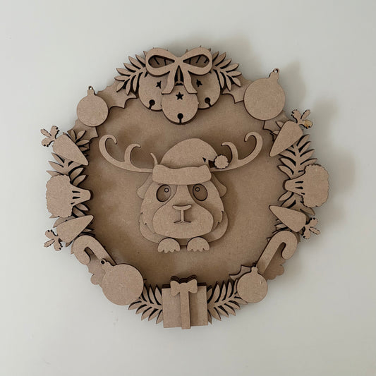 23cm Guinea Pig Christmas Wreath