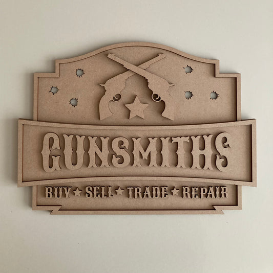 30cm Gunsmiths Sign