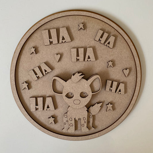 20cm Ha Ha Ha Hyena Sign