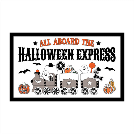 30cm All Aboard The Halloween Express Sign
