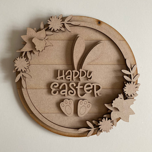 30cm Happy Easter Wreath Sign