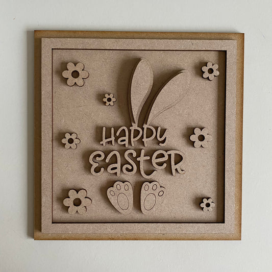 19cm Happy Easter Bunny Ears Sign
