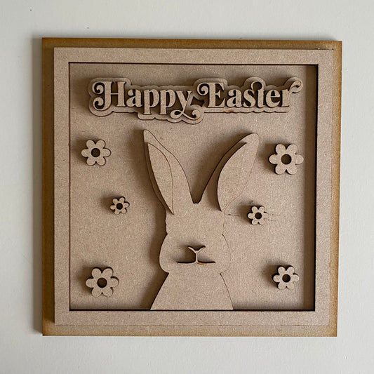 19cm Happy Easter Bunny Sign