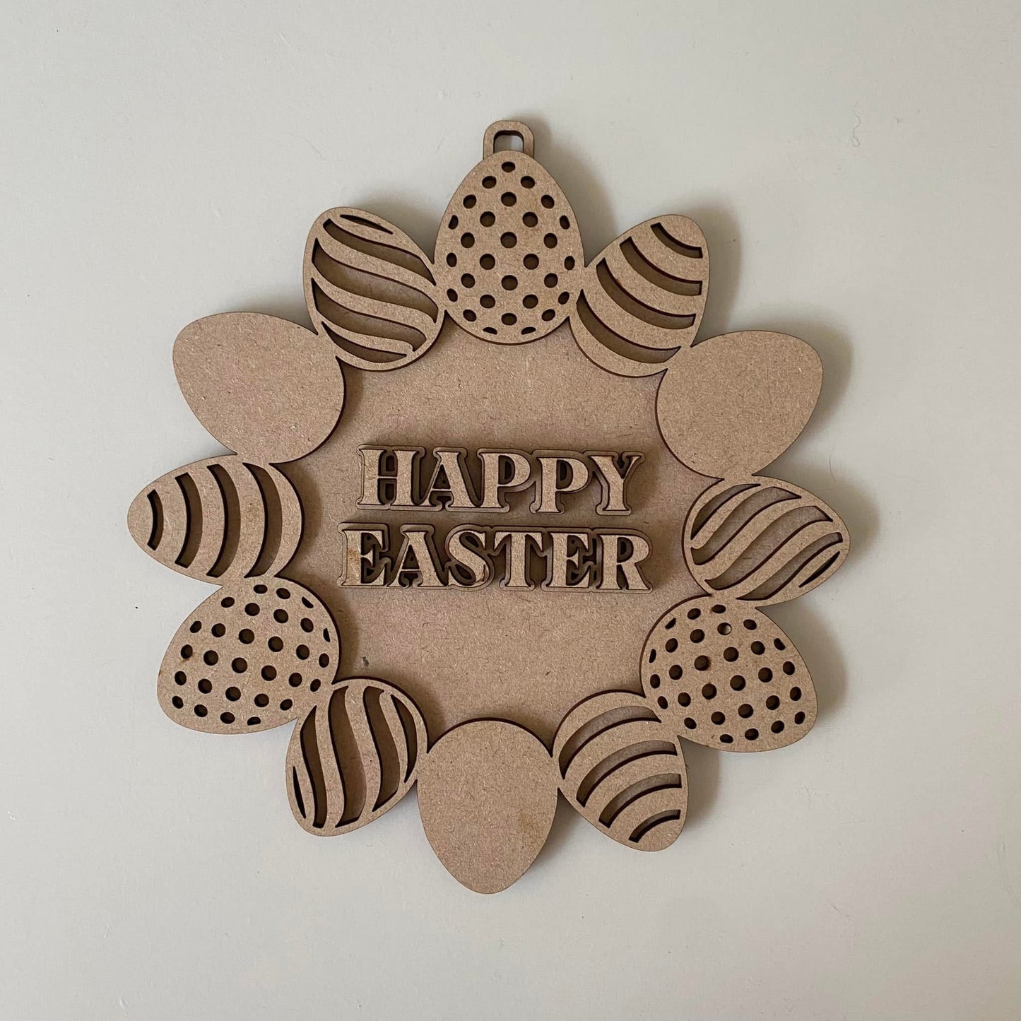 20cm Happy Easter Eggs Wreath