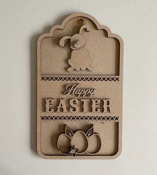 30cm Happy Easter Tag