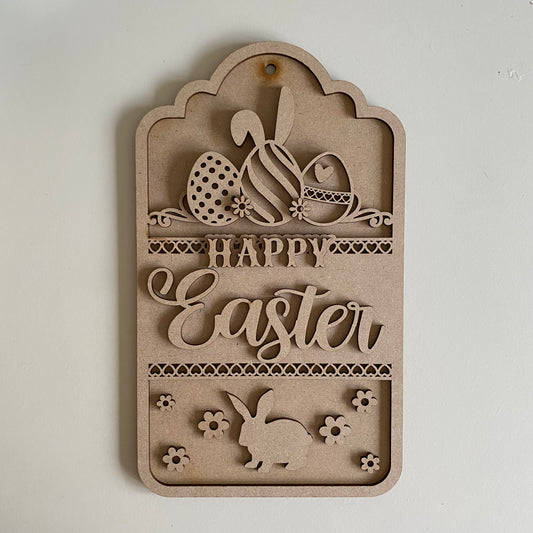 30cm Happy Easter Tag