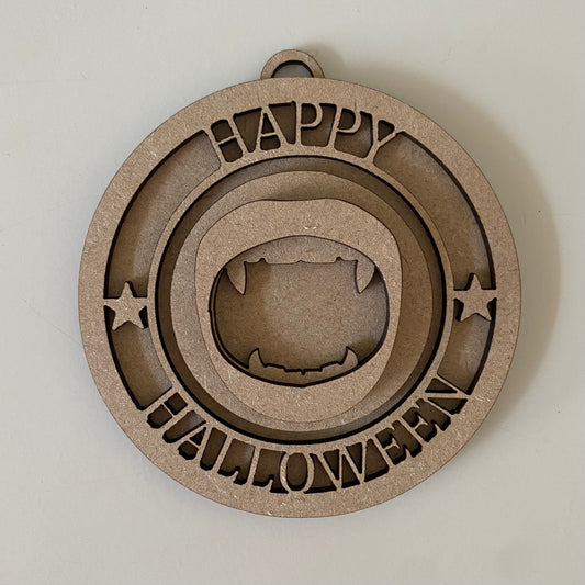 10cm Happy Halloween Vampire Teeth Bauble