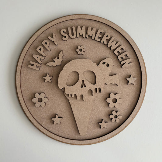 20cm Happy Summerween Sign