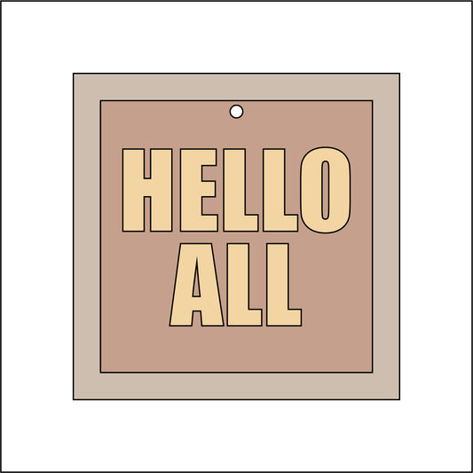 9cm Hello All Mini Frame