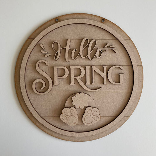 20cm Hello Spring Sign