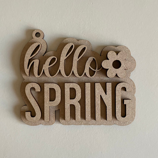11cm Hello Spring Decoration