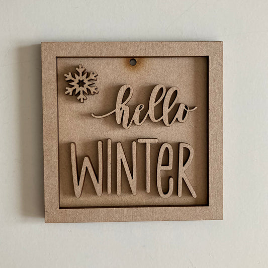 9cm Hello Winter Mini Frame