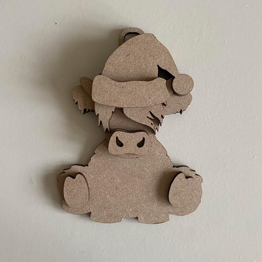 12cm Highland Cow Decoration
