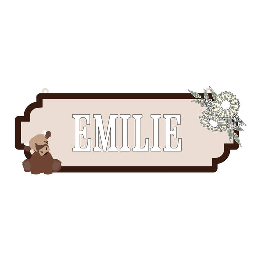 30cm Highland Cow Street Sign