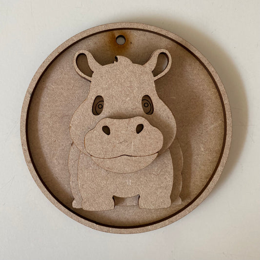 10cm Hippopotamus Bauble
