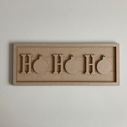 30cm Ho Ho Ho Rectangle Sign