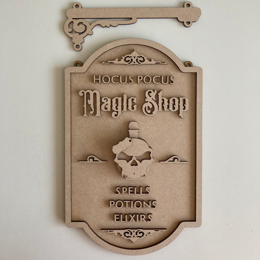 25cm Hocus Pocus Magic Shop Hanging Sign