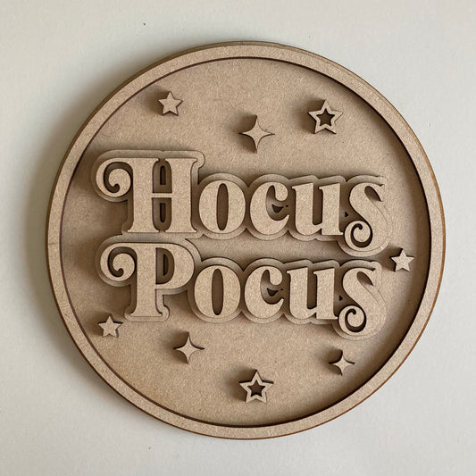 20cm Hocus Pocus Round Sign