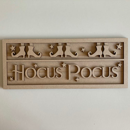30cm Hocus Pocus Witches Legs Rectangle Sign