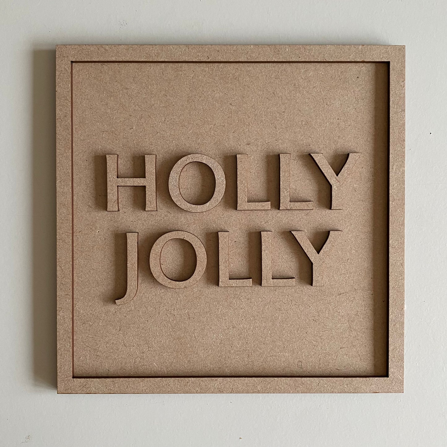 19cm Holly Jolly Sign