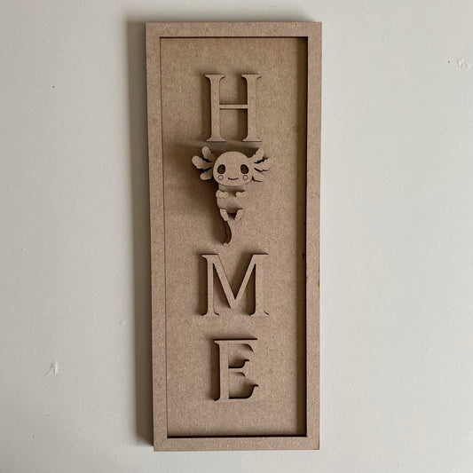30cm Axolotl Home Sign