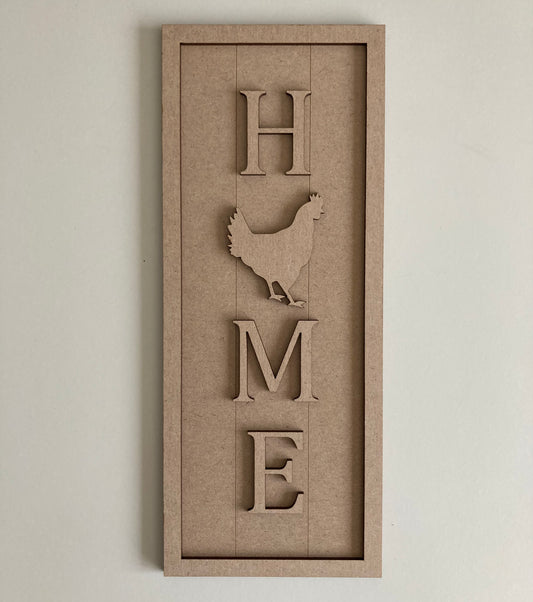 30cm Home - Chicken Sign