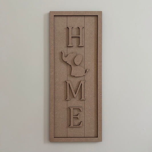 30cm Home - Elephant Sign