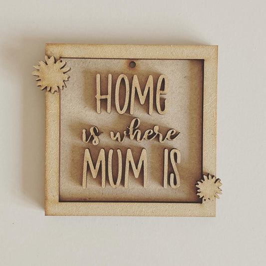 9cm Home Is Where Mum Is Mini Frame