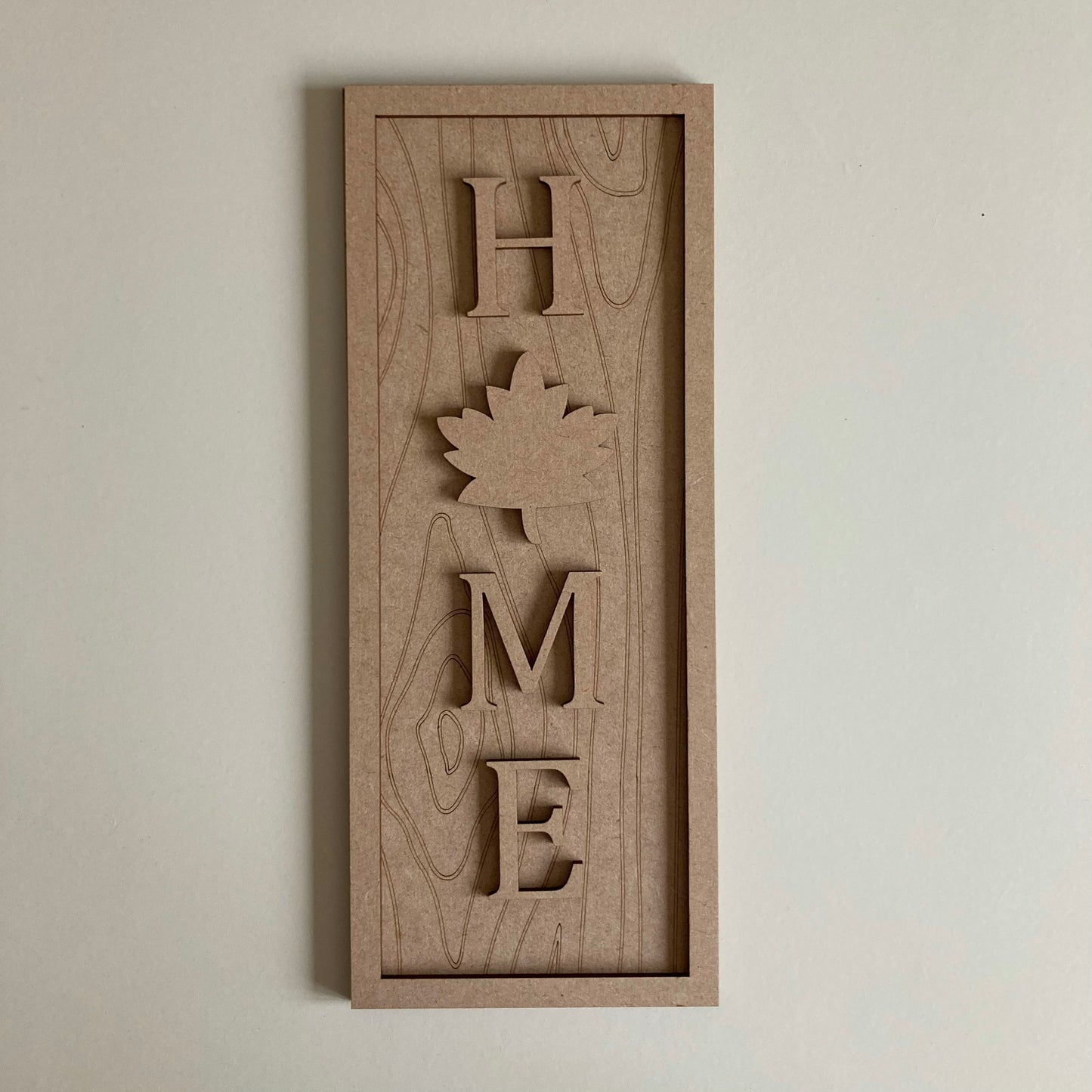 30cm Home Maple Leaf Rectangle Sign