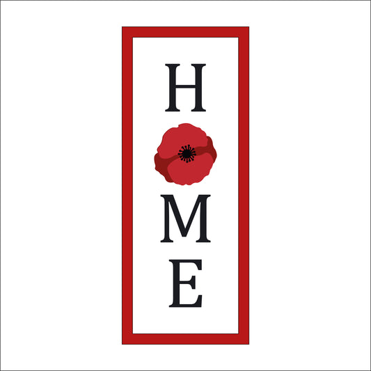 30cm Home - Poppy Rectangle Sign