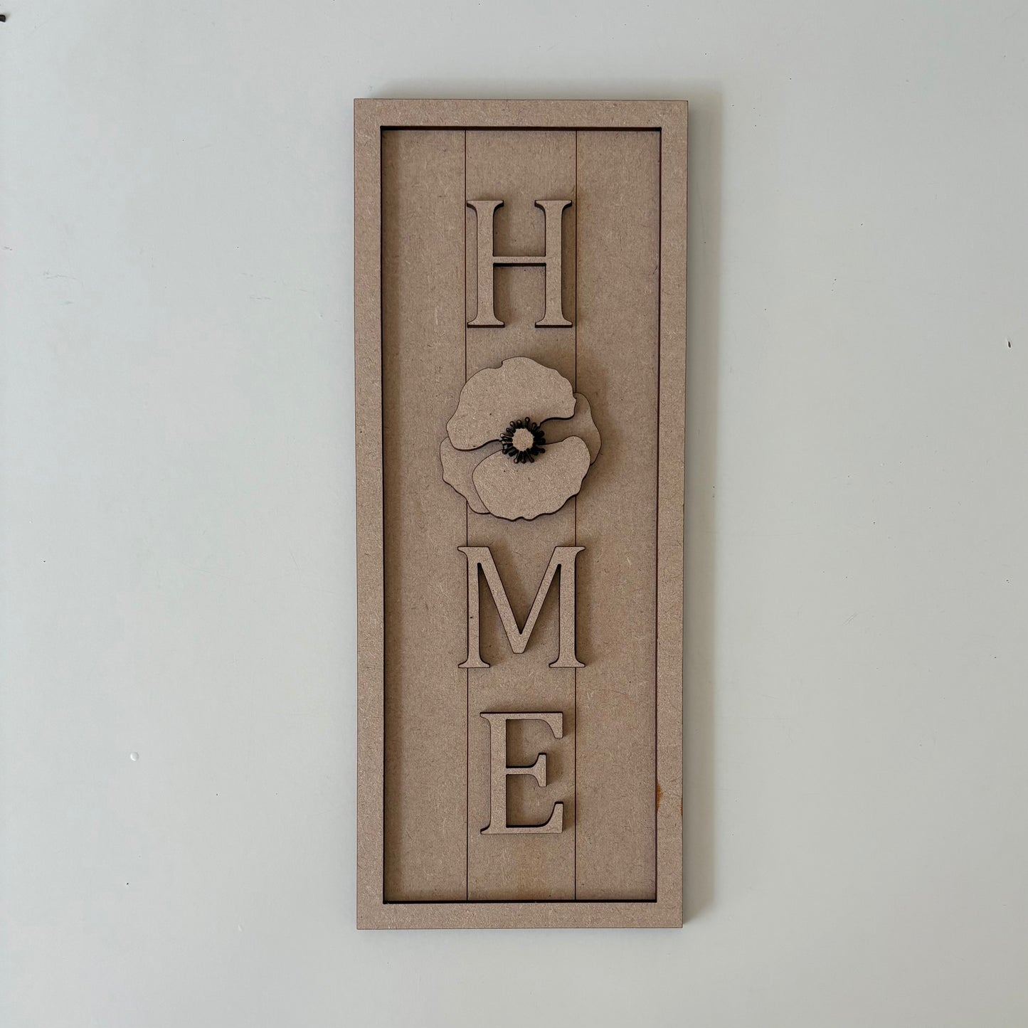 30cm Home - Poppy Rectangle Sign