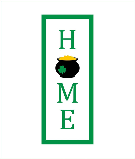 30cm Home - Irish Pot Of Gold Rectangle Sign