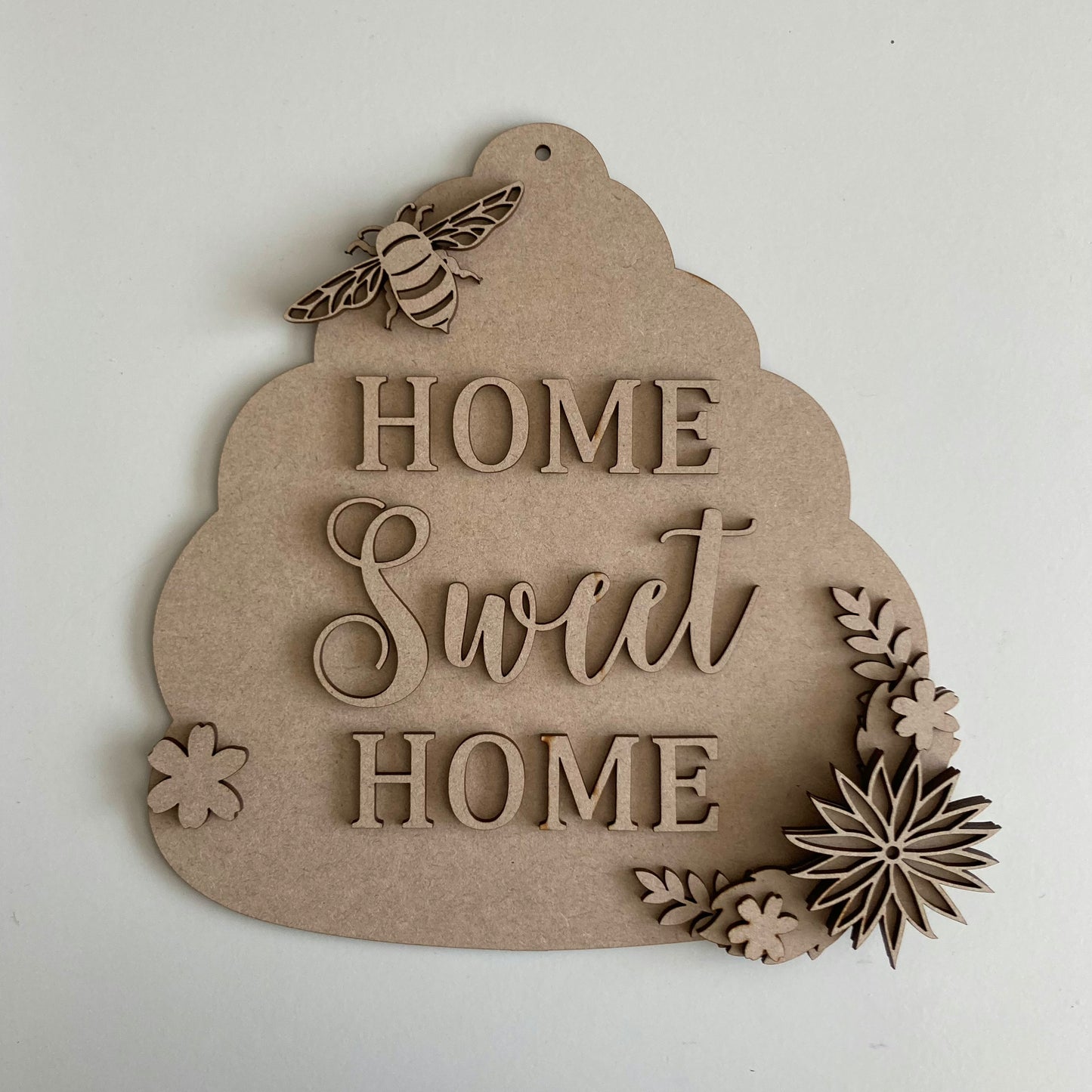 23cm Home Sweet Home Bee Hive Sign